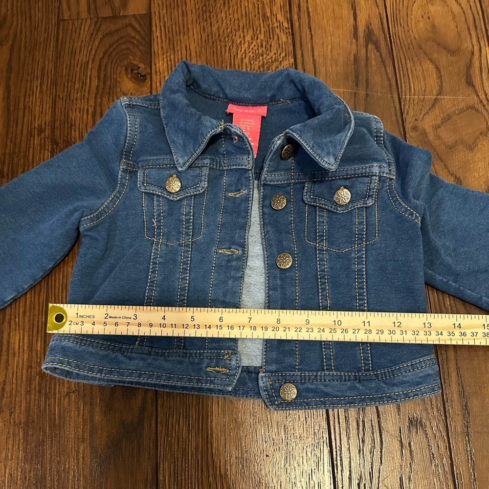 Girls Isaac Mizrahi Jean Jacket Small (5/6) Blue Pockets - Picture 2 of 5